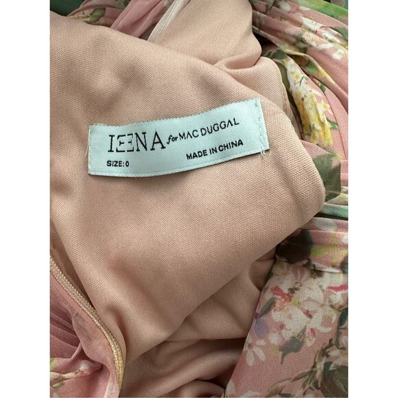 NWOT IEENA FOR MAC DUGGAL Pleated Halter Neck Floral Dress Size 0 $258 - Picture 10 of 11